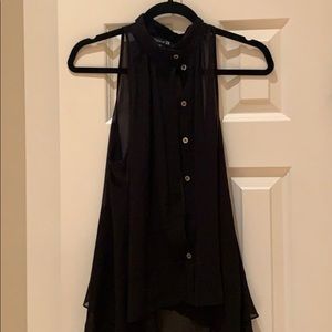 High neck sheer tank